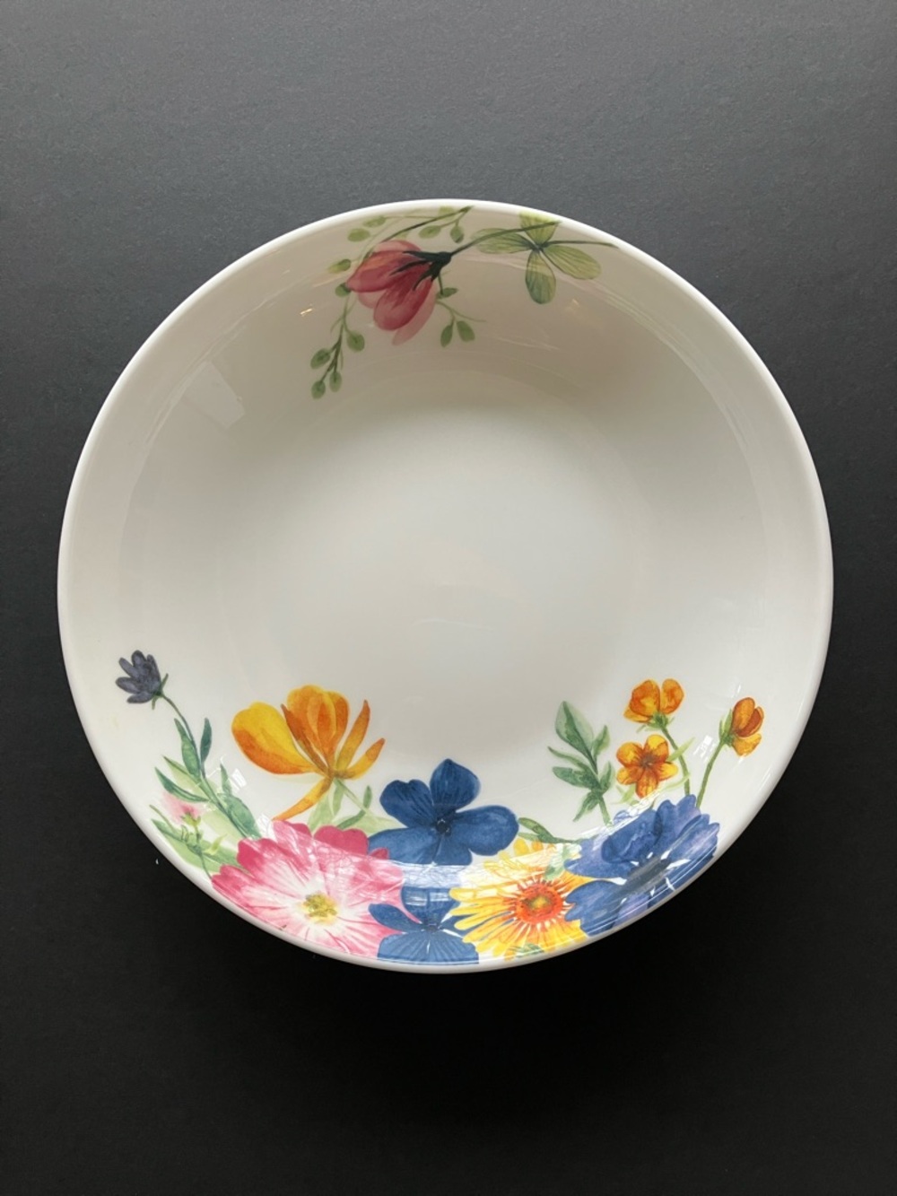 Mikasa  GIA Pasta Bowls 8.5" Set 2 Multicolor Flowers Bone China Salad